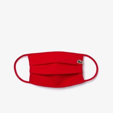  Lacoste Pamuklu Yıkanabilir Unisex Kırmızı Maske