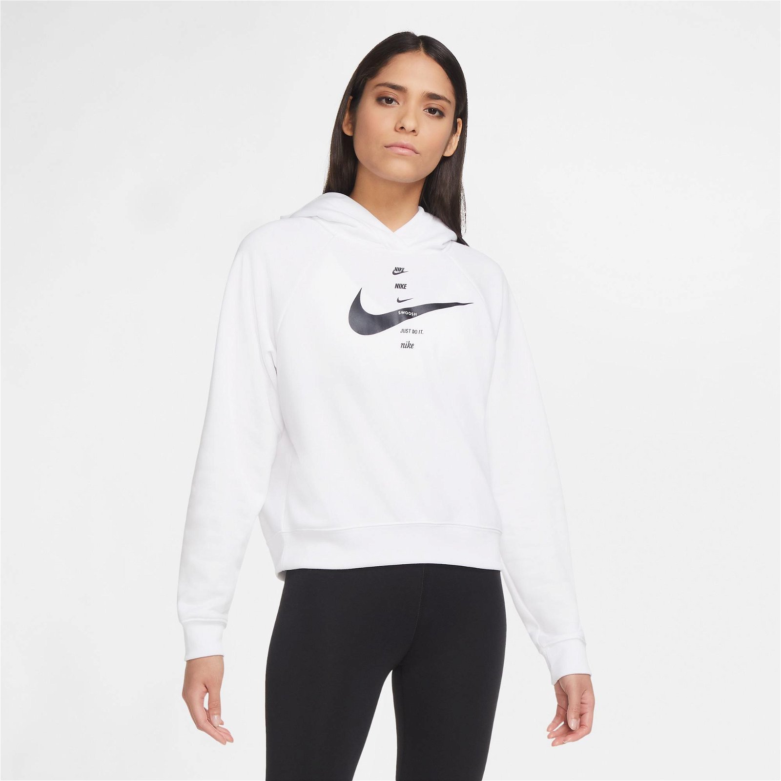 Nike Sportswear Swoosh Beyaz Sweatshirt