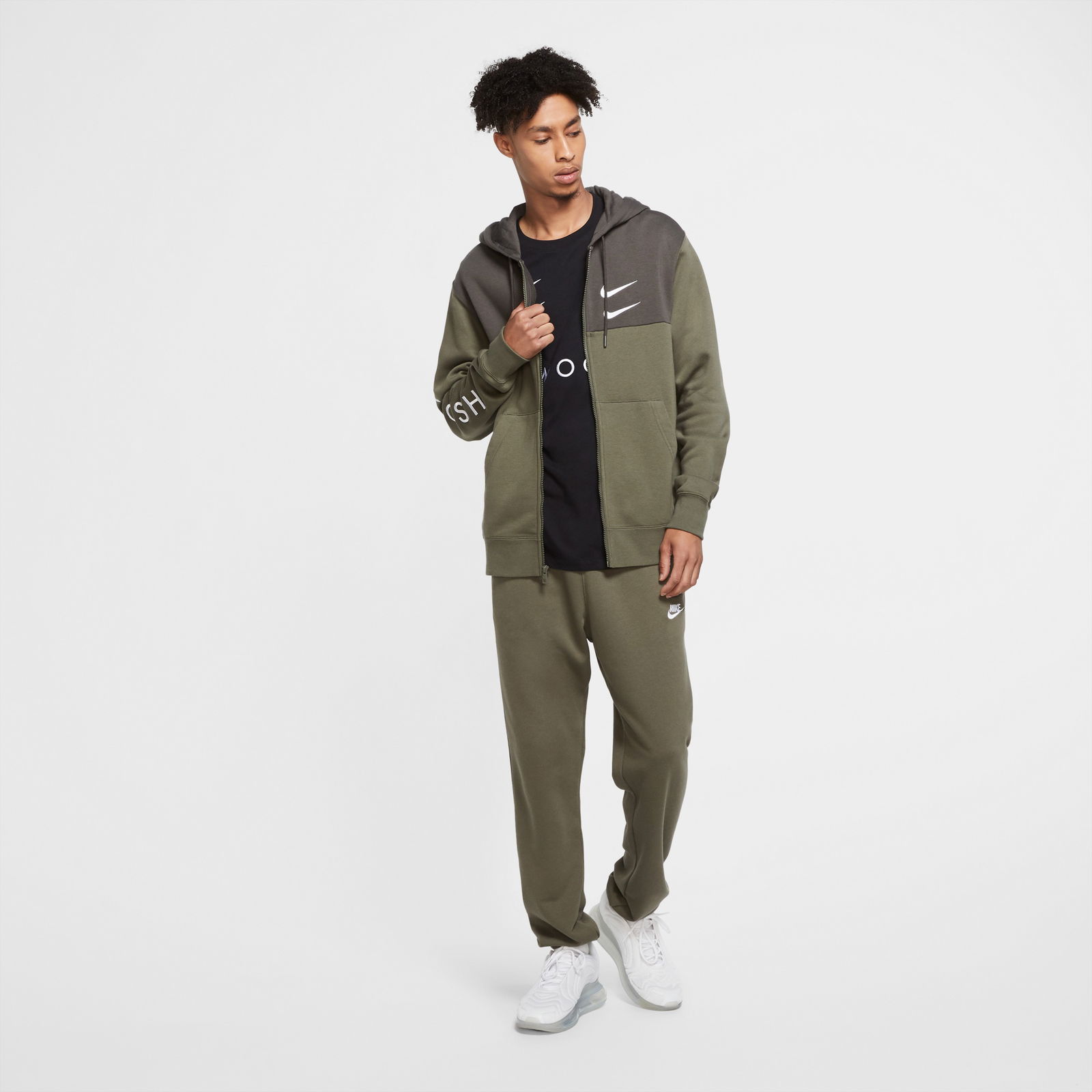 Nike Sportswear Swoosh Haki Sweatshirt