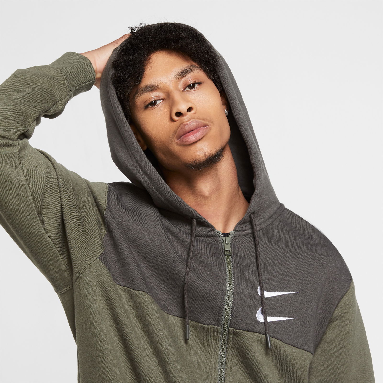 Nike Sportswear Swoosh Haki Sweatshirt