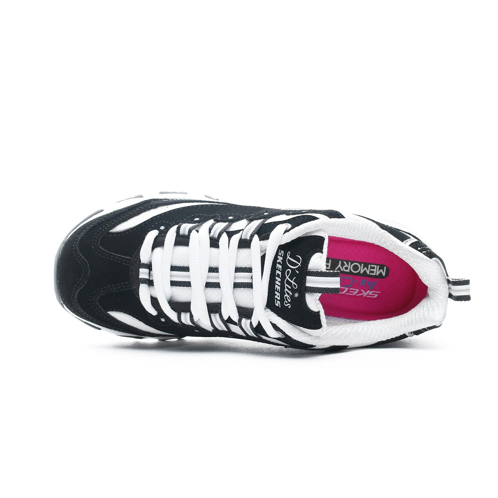 Skechers D'Lites-Biggest Fan Kadın Siyah-Beyaz Spor Ayakkabı