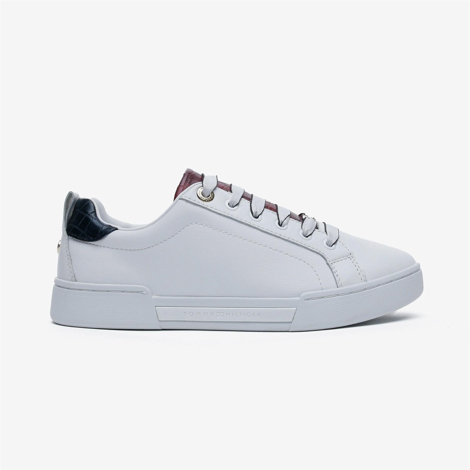 Tommy Hilfiger Branded Outsole Croc Beyaz Spor Ayakkabı