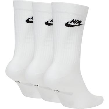  Nike Sportswear Every Essential Crew 3'lü Beyaz Çorap