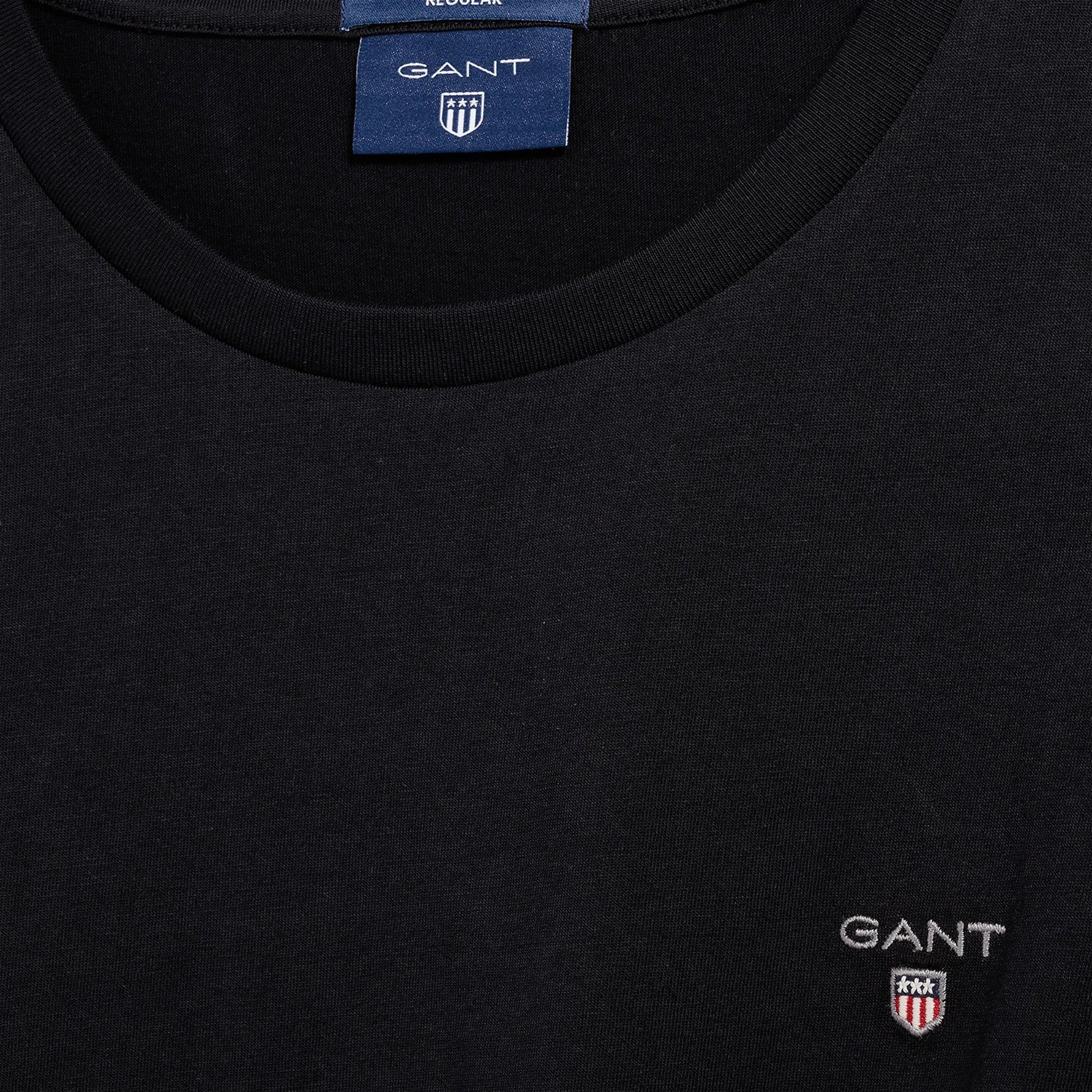 Gant Siyah Regular Fit T-Shirt
