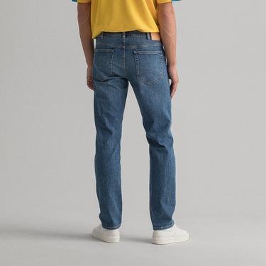  Gant Lacivert Regular Fit Jean Pantolon