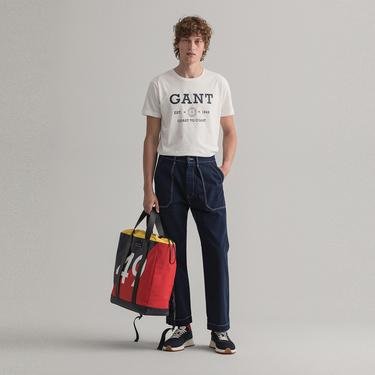  Gant Krem Regular Fit T-Shirt