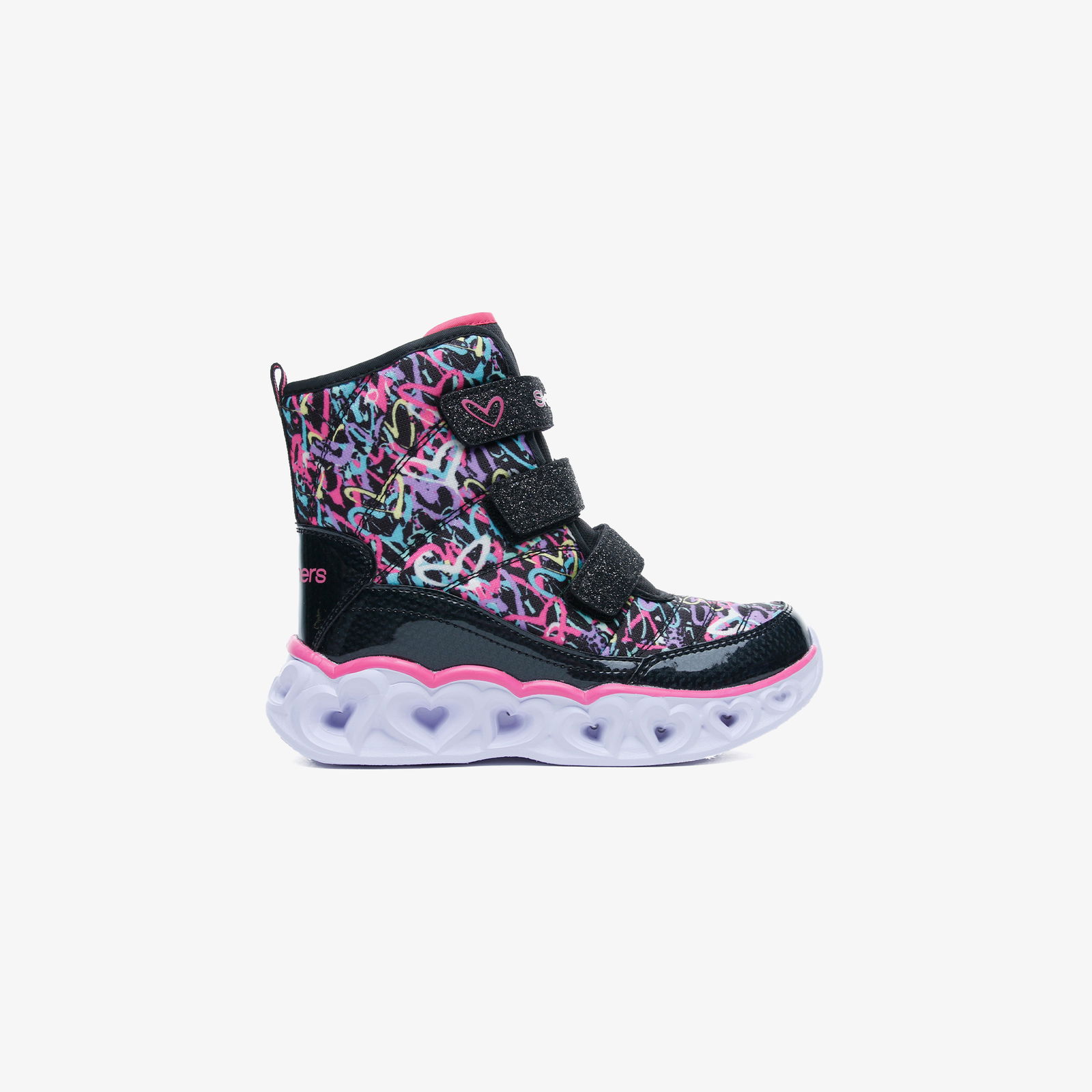 Skechers Heart Lights Çocuk Siyah Bot