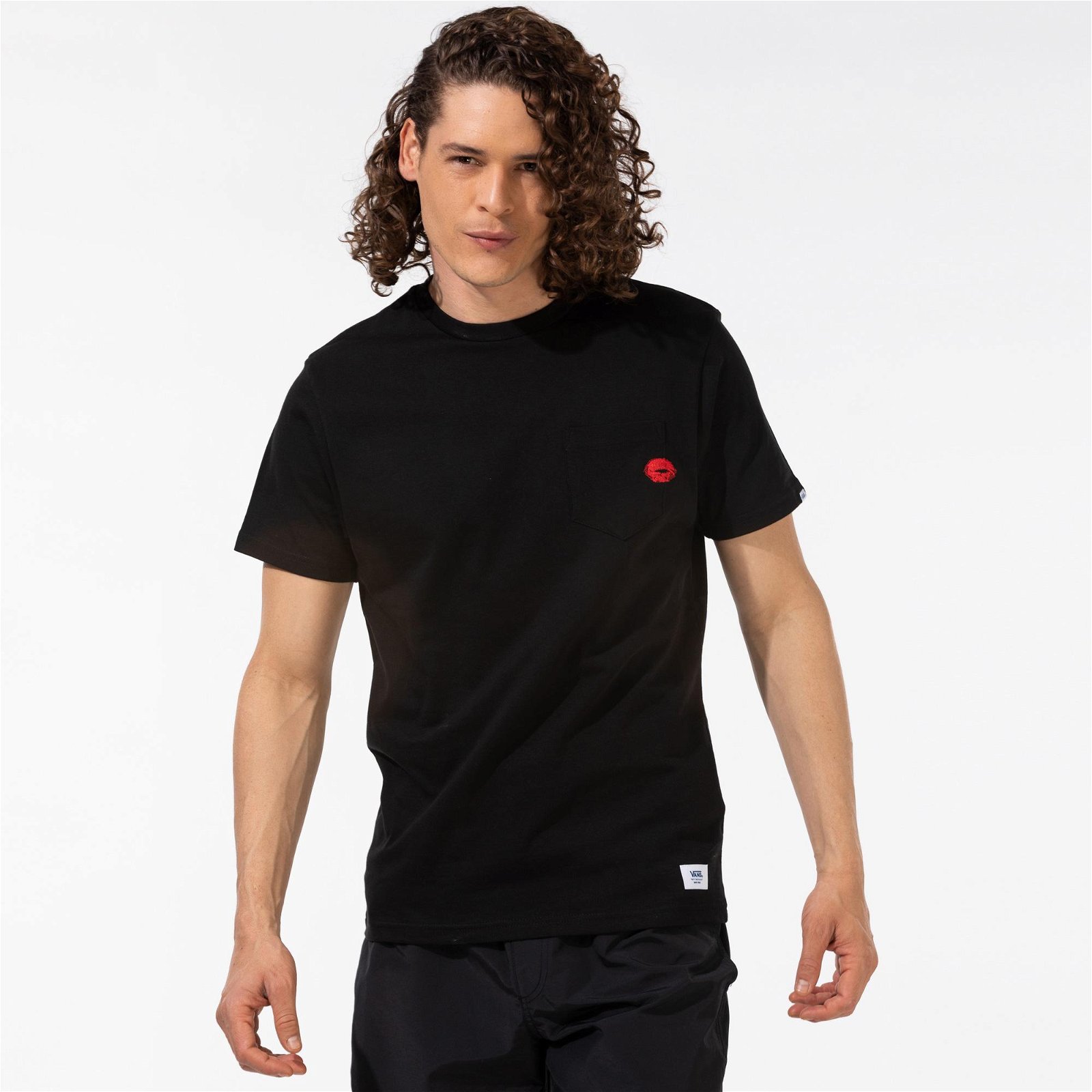 Vans Anaheim Lips Pocket Siyah T-Shirt