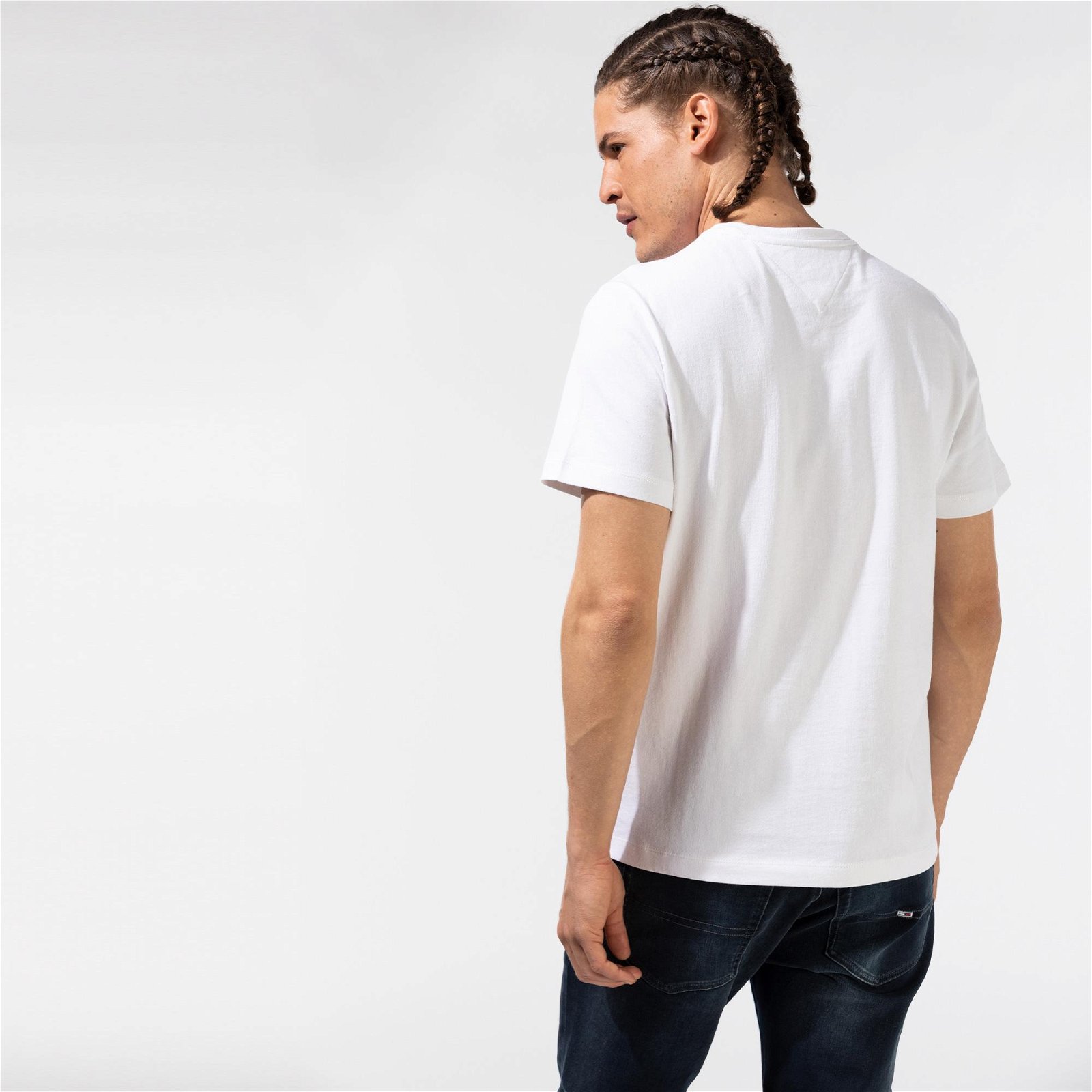 Tommy Jeans Erkek Beyaz T-Shirt
