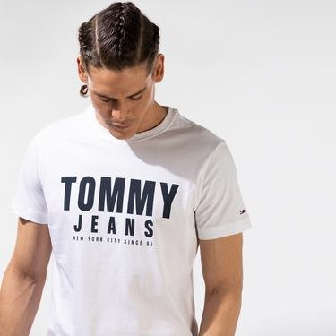  Tommy Jeans Erkek Beyaz T-Shirt