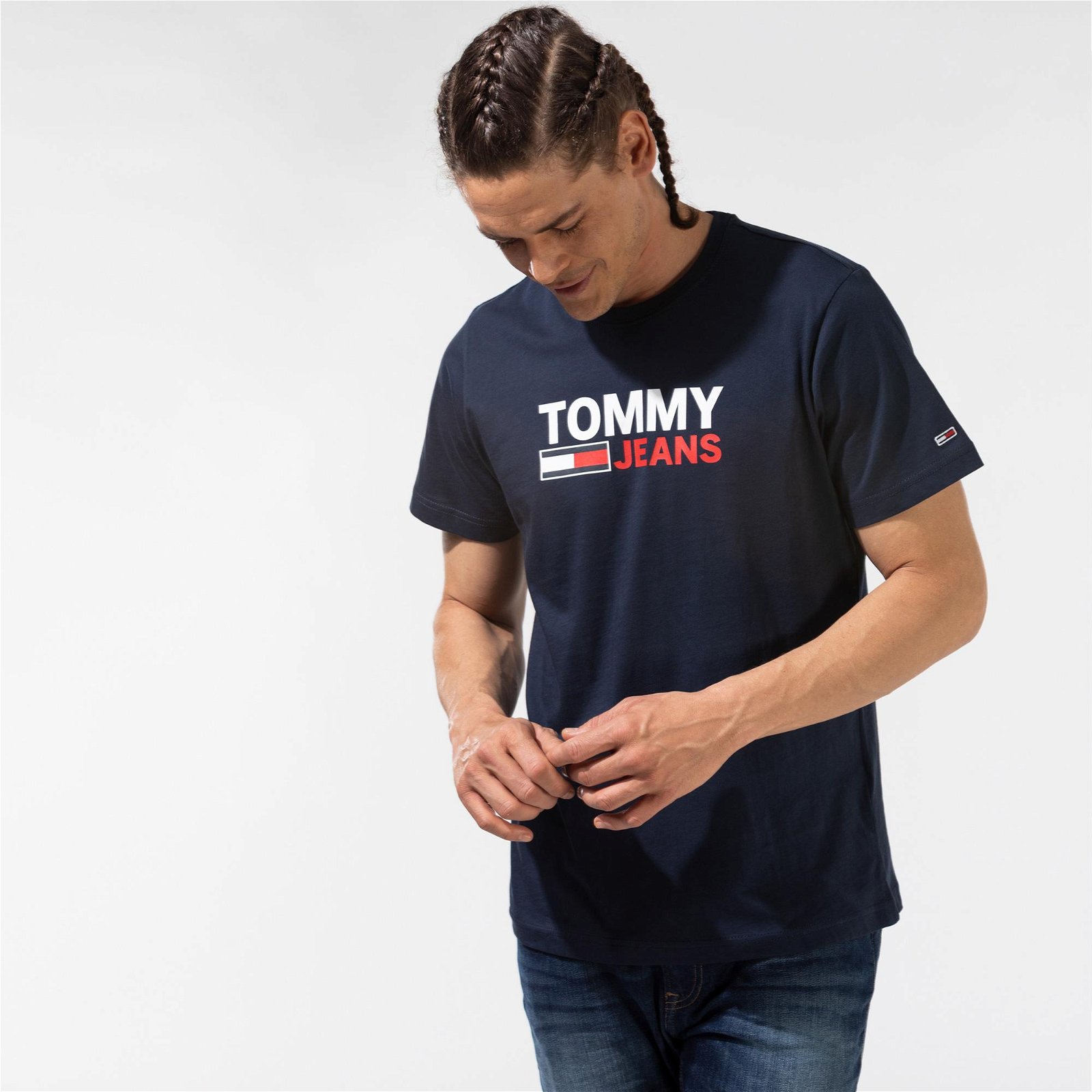 Tommy Jeans Erkek Lacivert T-Shirt