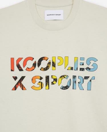  The Kooples Baskılı Erkek Beyaz T-shirt