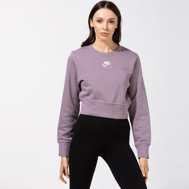  Nike Sportswear Essential Air Crew Fleece Kadın Lila Sweatshirt