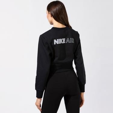  Nike Sportswear Essential Air Crew Fleece Kadın Siyah Sweatshirt