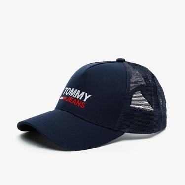  Tommy Jeans Flag Trucker Unisex Lacivert Şapka