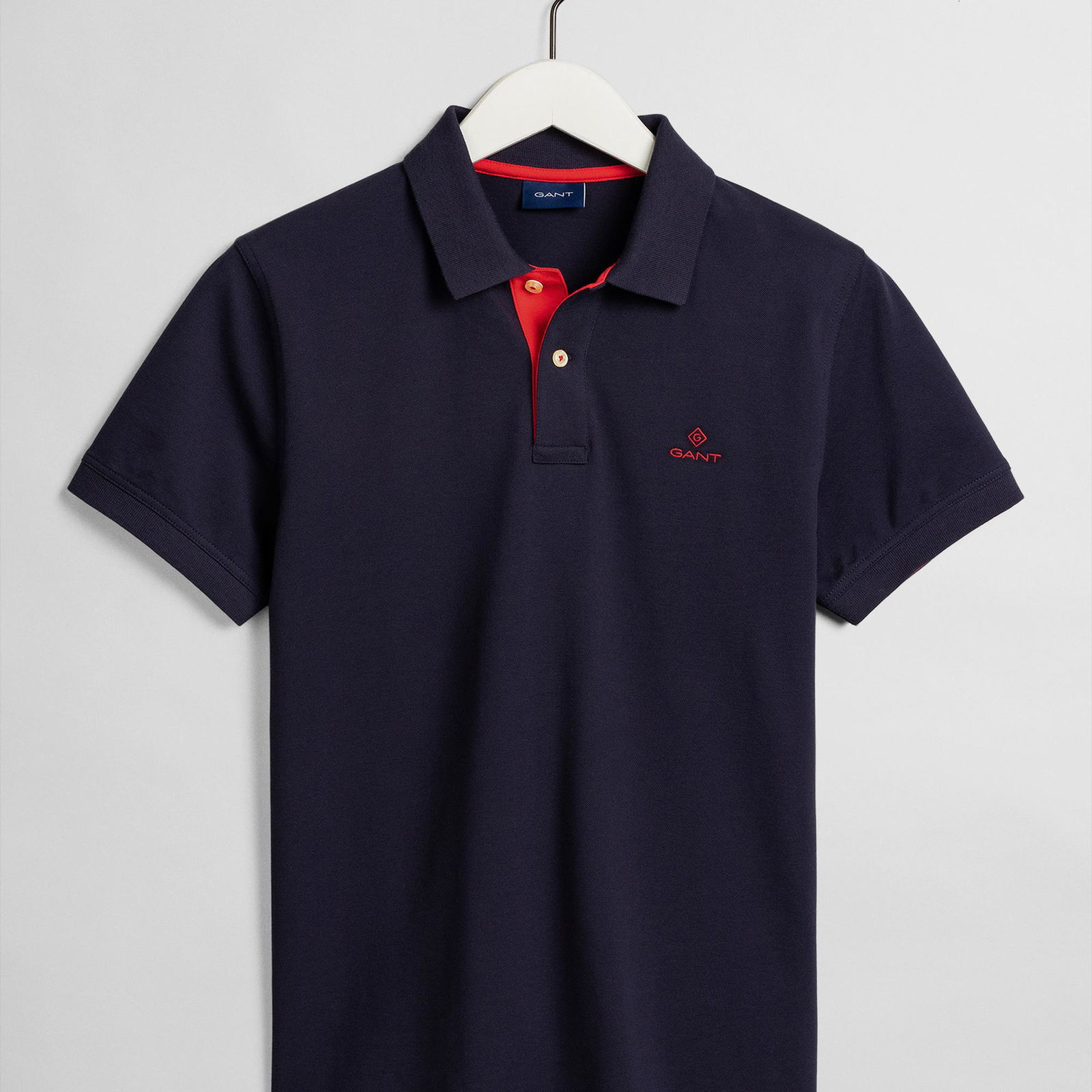 GANT Erkek Lacivert Slim Fit Polo