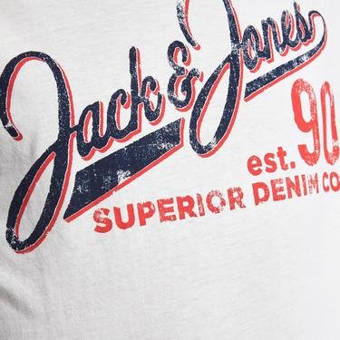  Jack & Jones Jjelogo Erkek Krem T-Shirt