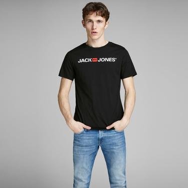  Jack & Jones Jjecorp Erkek Siyah T-Shirt