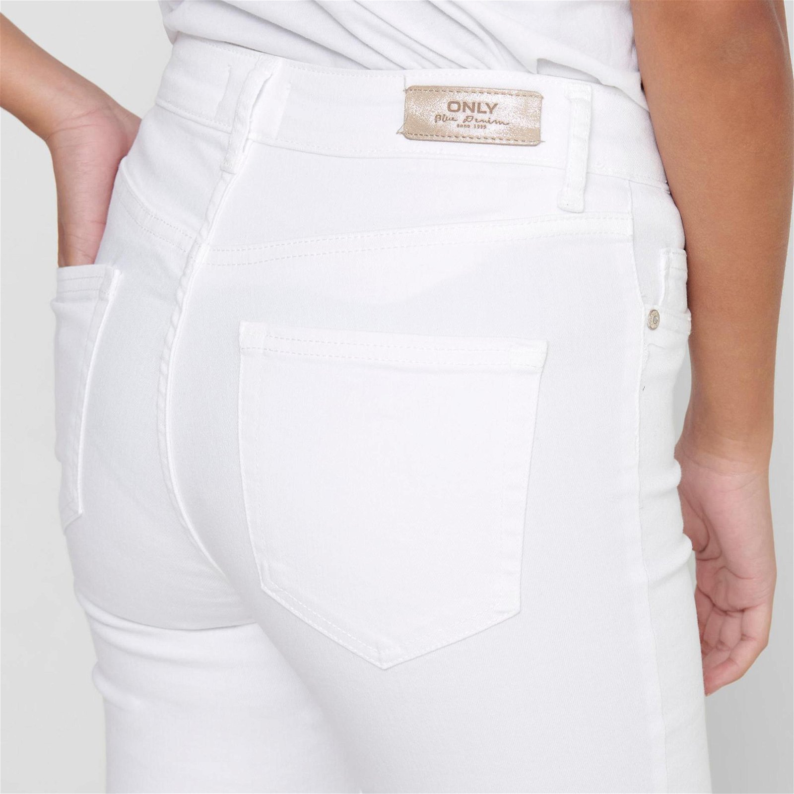 Only Kadın Skinny Fit Beyaz Jean