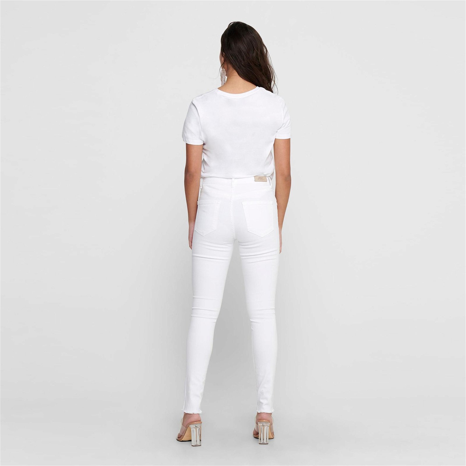Only Kadın Skinny Fit Beyaz Jean