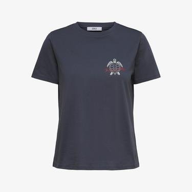  Only Kadın Regular Fit Lacivert T-Shirt