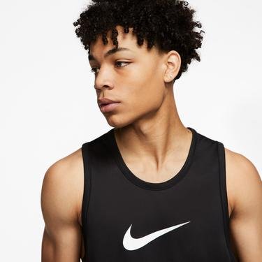  Nike Dri-Fit Crossover Erkek Siyah Kolsuz T-Shirt