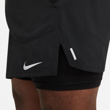  Nike Dri-Fitx Strd 2In1 5In Erkek Siyah Şort