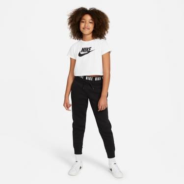  Nike Girls Sportswear Futura Çocuk Beyaz Crop T-Shirt
