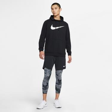  Nike Dri-Fit Swoosh Erkek Siyah Kapüşonlu Sweatshirt