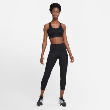  Nike Dri-Fit Fast Crop Kadın Siyah Tayt