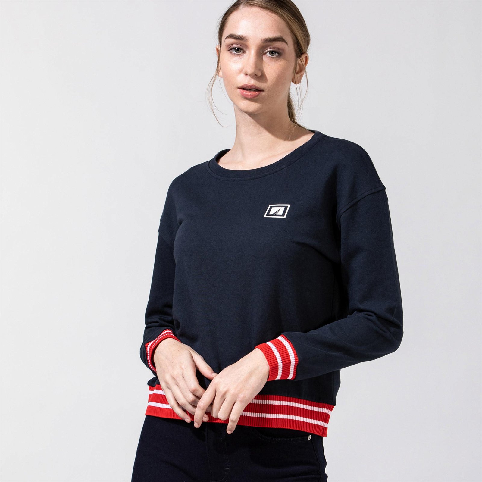 Nautica Kadın Lacivert Sweatshirt