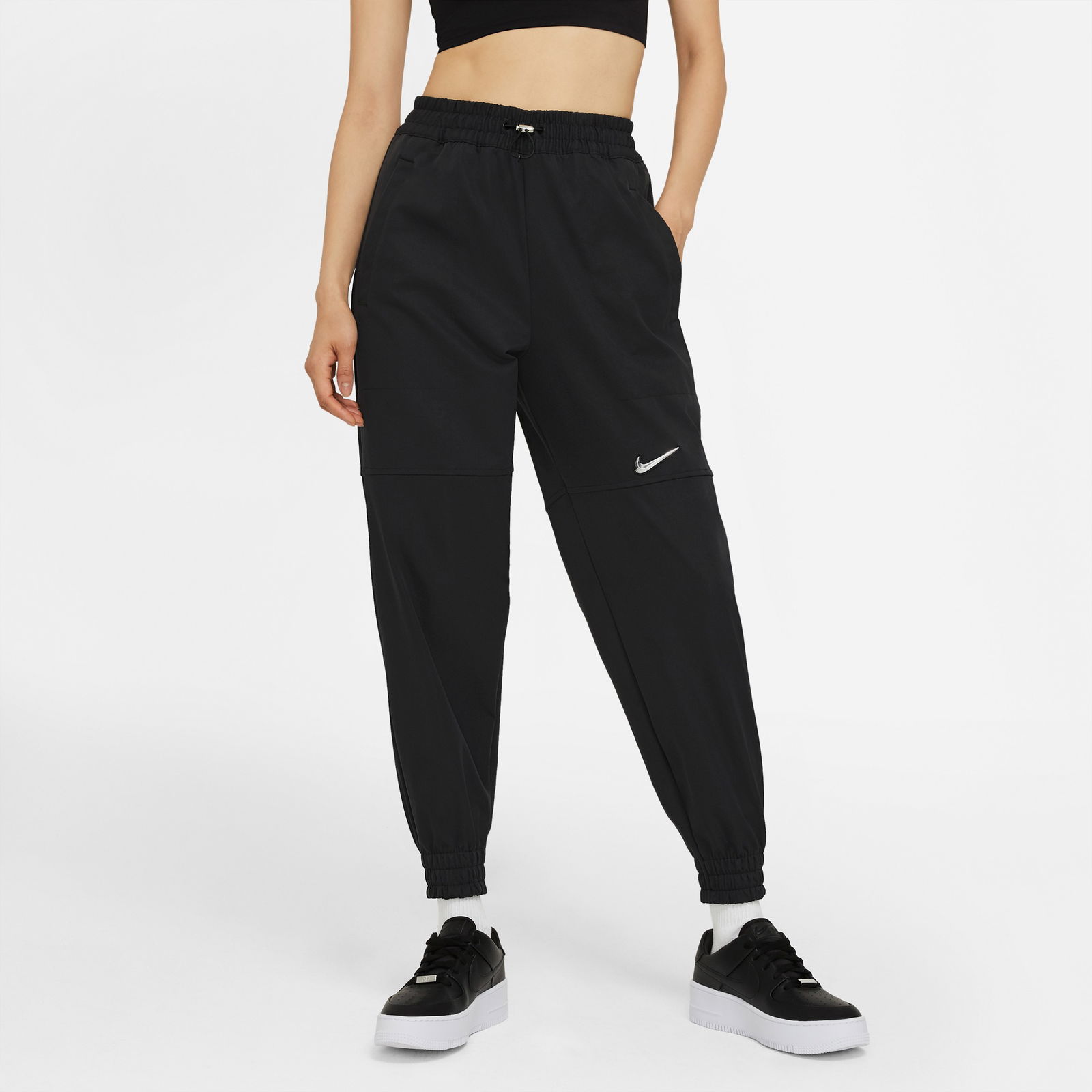 Nike Sportswear Swoosh Wvn Hr Kadın Siyah Eşofman Altı