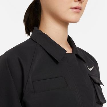  Nike Sportswear Swoosh Woven Kadın Siyah Ceket