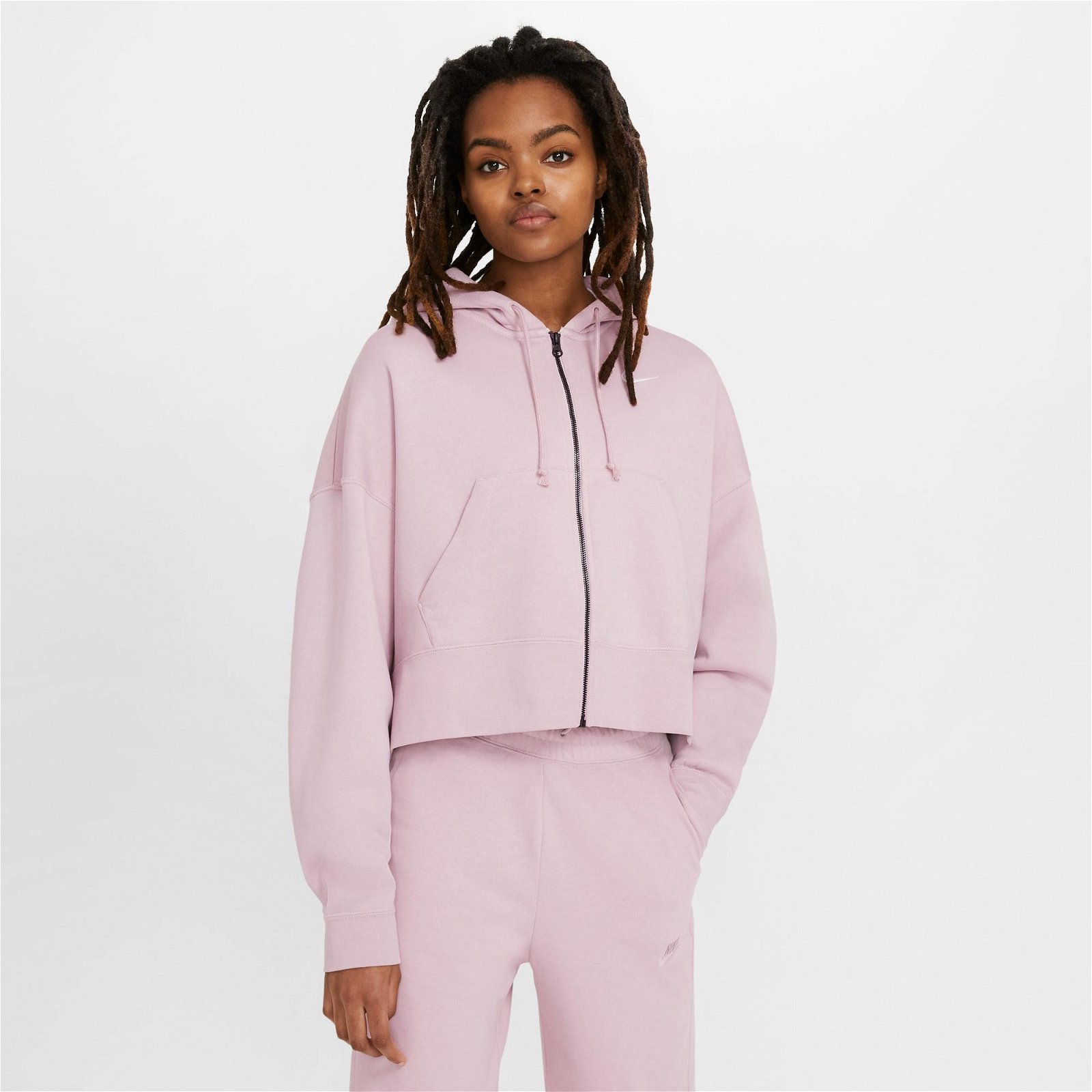 Nike Sportswear Fleece Trend Kadın Lila Rengi Kapüşonlu Sweatshirt