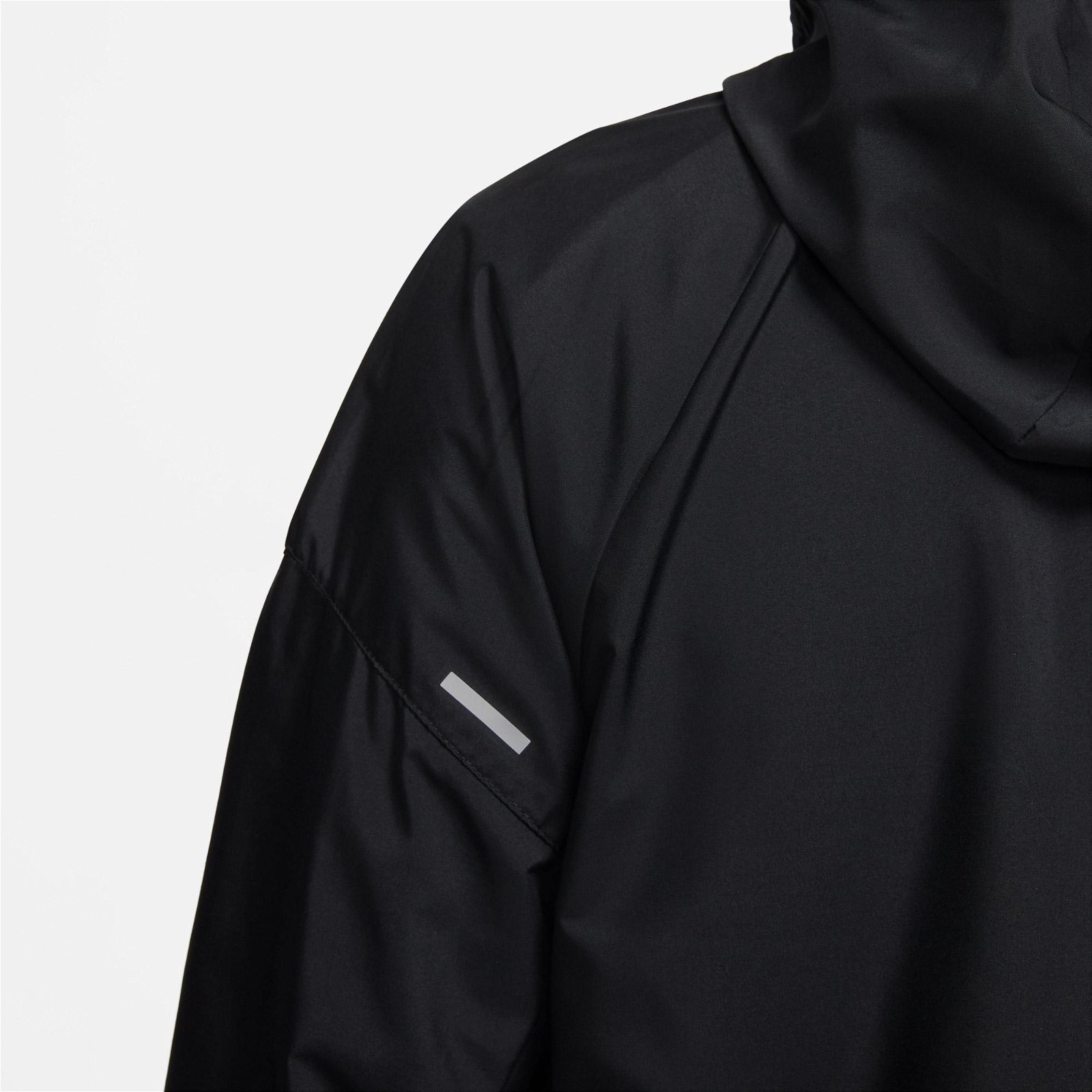 Nike Essential Wild Run Graphic Erkek Siyah Kapüşonlu Ceket