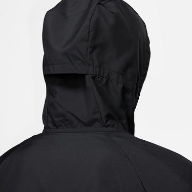  Nike Essential Wild Run Graphic Erkek Siyah Kapüşonlu Ceket