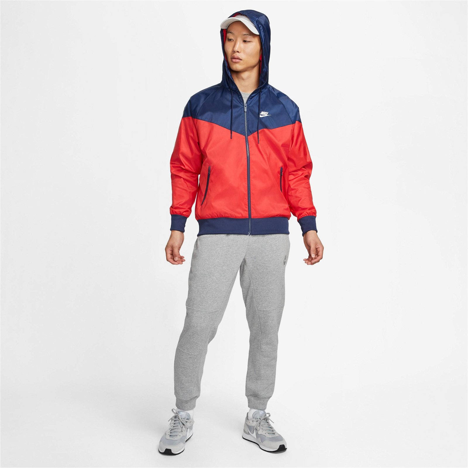 Nike Sportswear Wild Runner Hooded Erkek Kırmızı Kapüşonlu Ceket