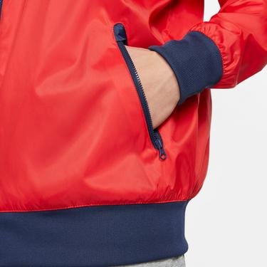  Nike Sportswear Wild Runner Hooded Erkek Kırmızı Kapüşonlu Ceket