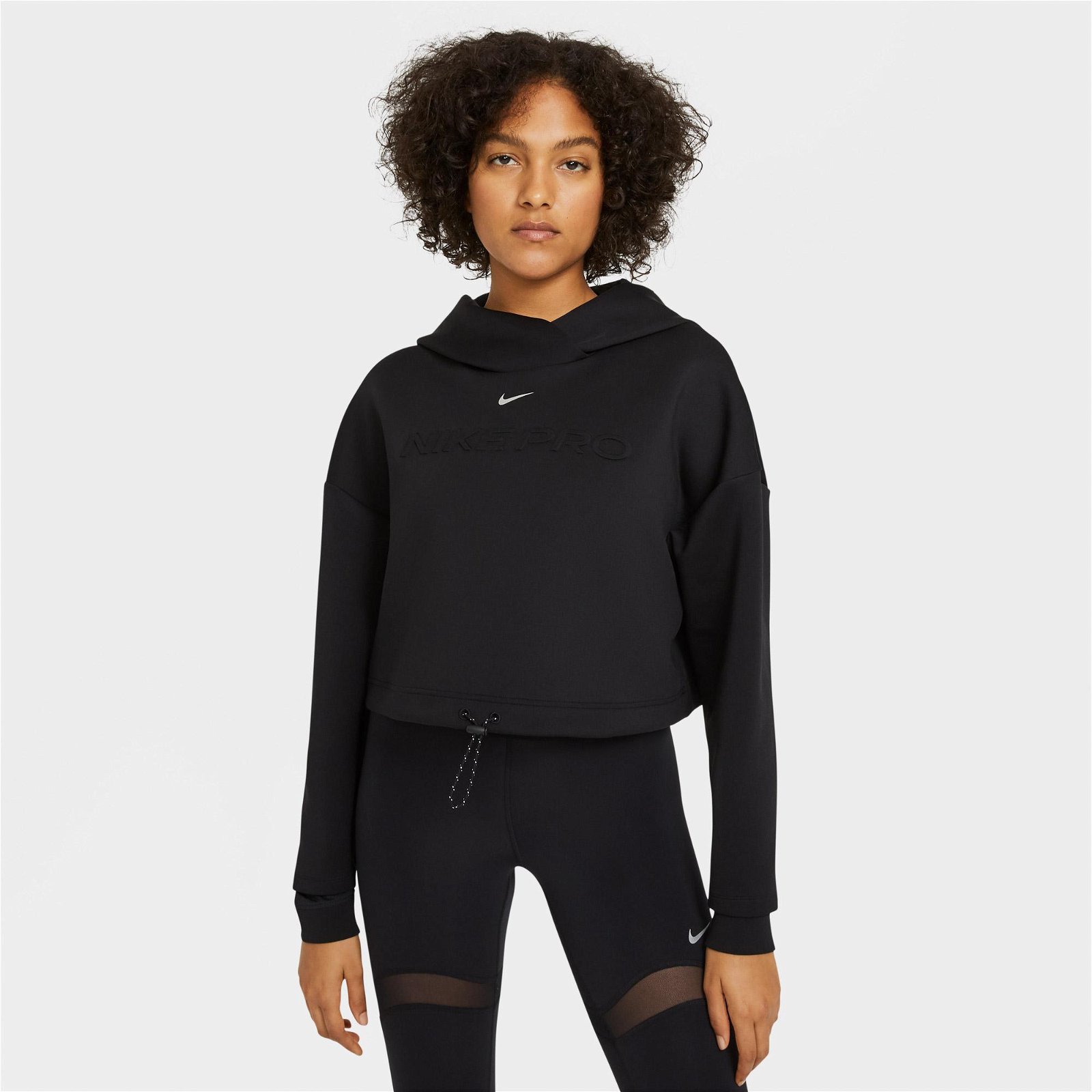 Nike Fleece Innovation Kadın Siyah Kapüşonlu Sweatshirt