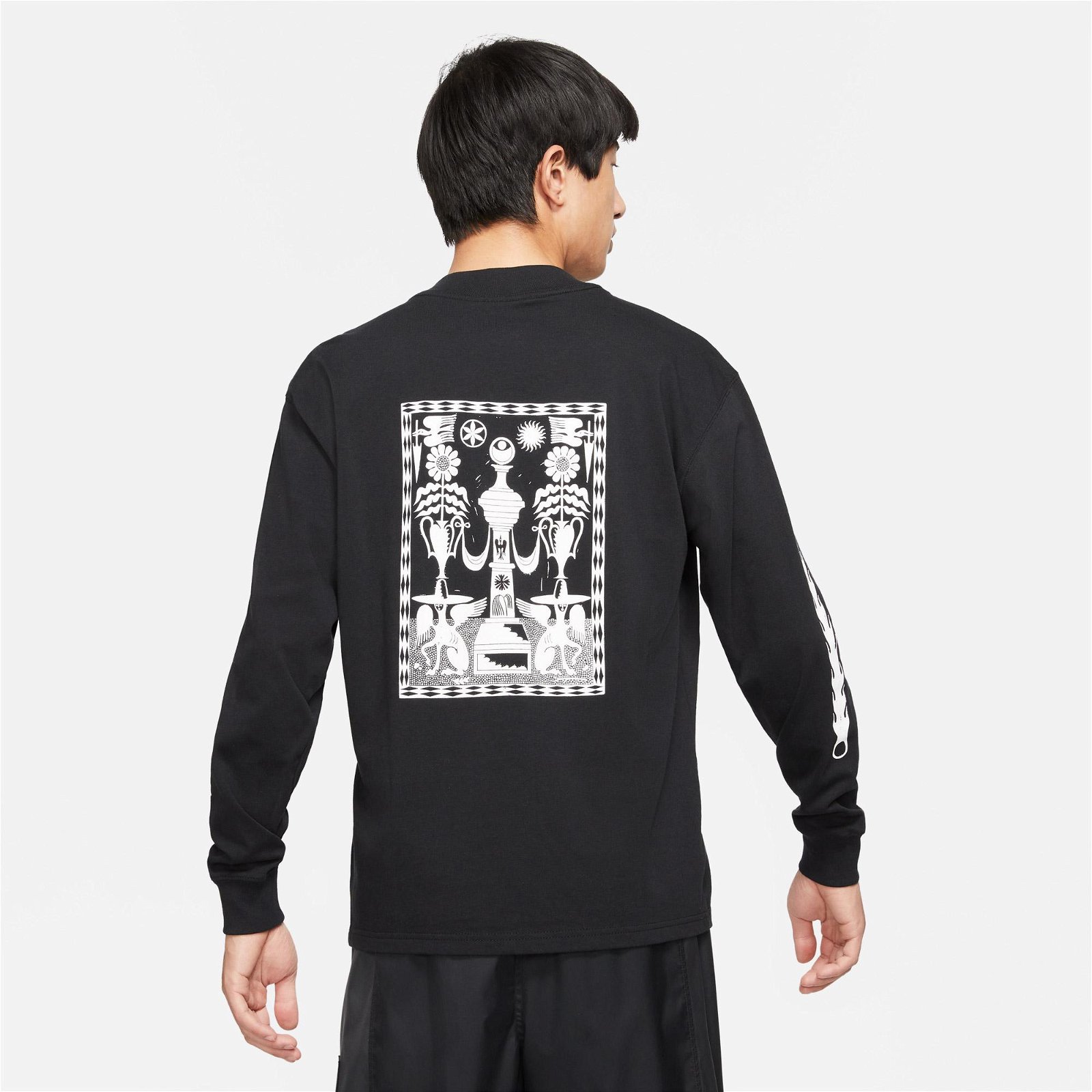 Nike Sportswear Sophy Hollington Ls Erkek Siyah Uzun Kollu T-Shirt