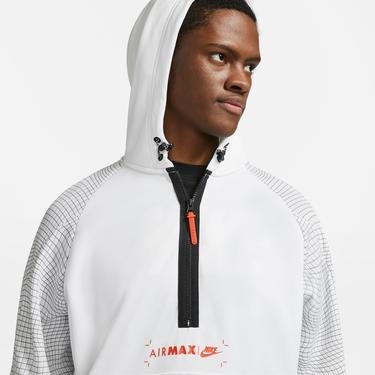  Nike Sportswear Air Max Fleece Erkek Beyaz Kapüşonlu Sweatshirt
