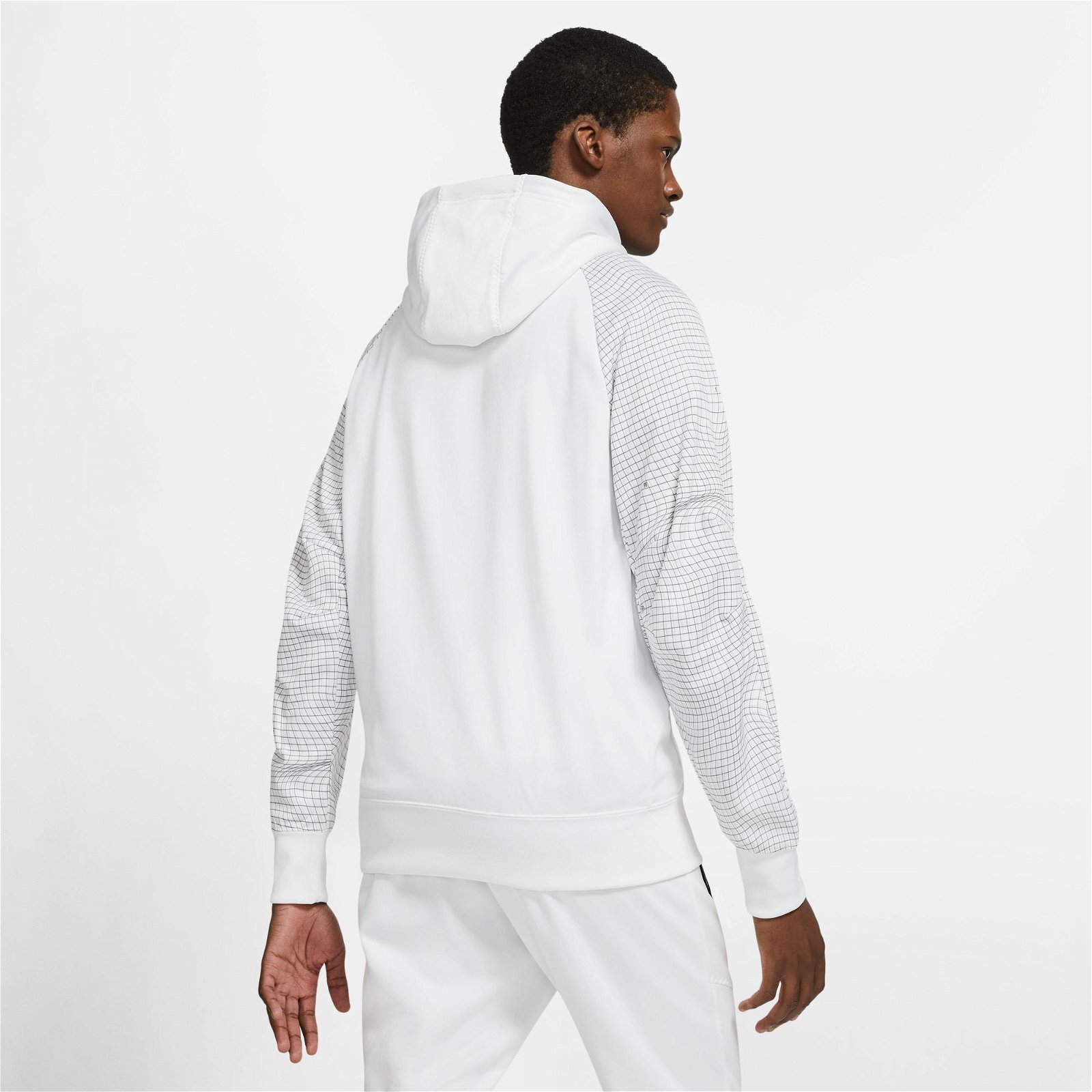 Nike Sportswear Air Max Fleece Erkek Beyaz Kapüşonlu Sweatshirt