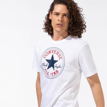  Converse Chuck Patch All Star Baskılı Erkek Beyaz T-Shirt