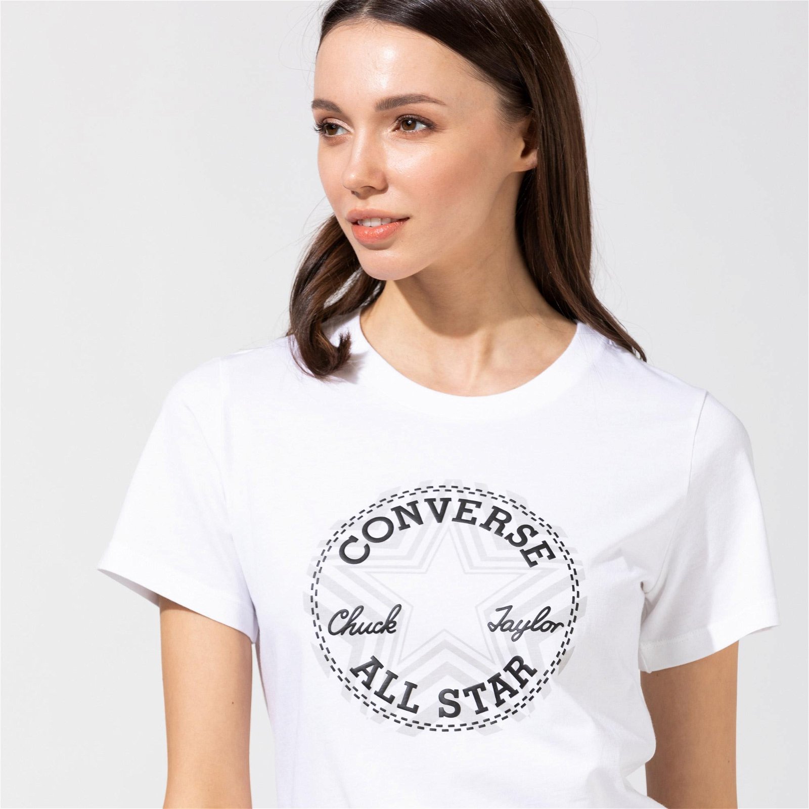 Converse Multi Star Chuck Patch Kadın Beyaz T-Shirt