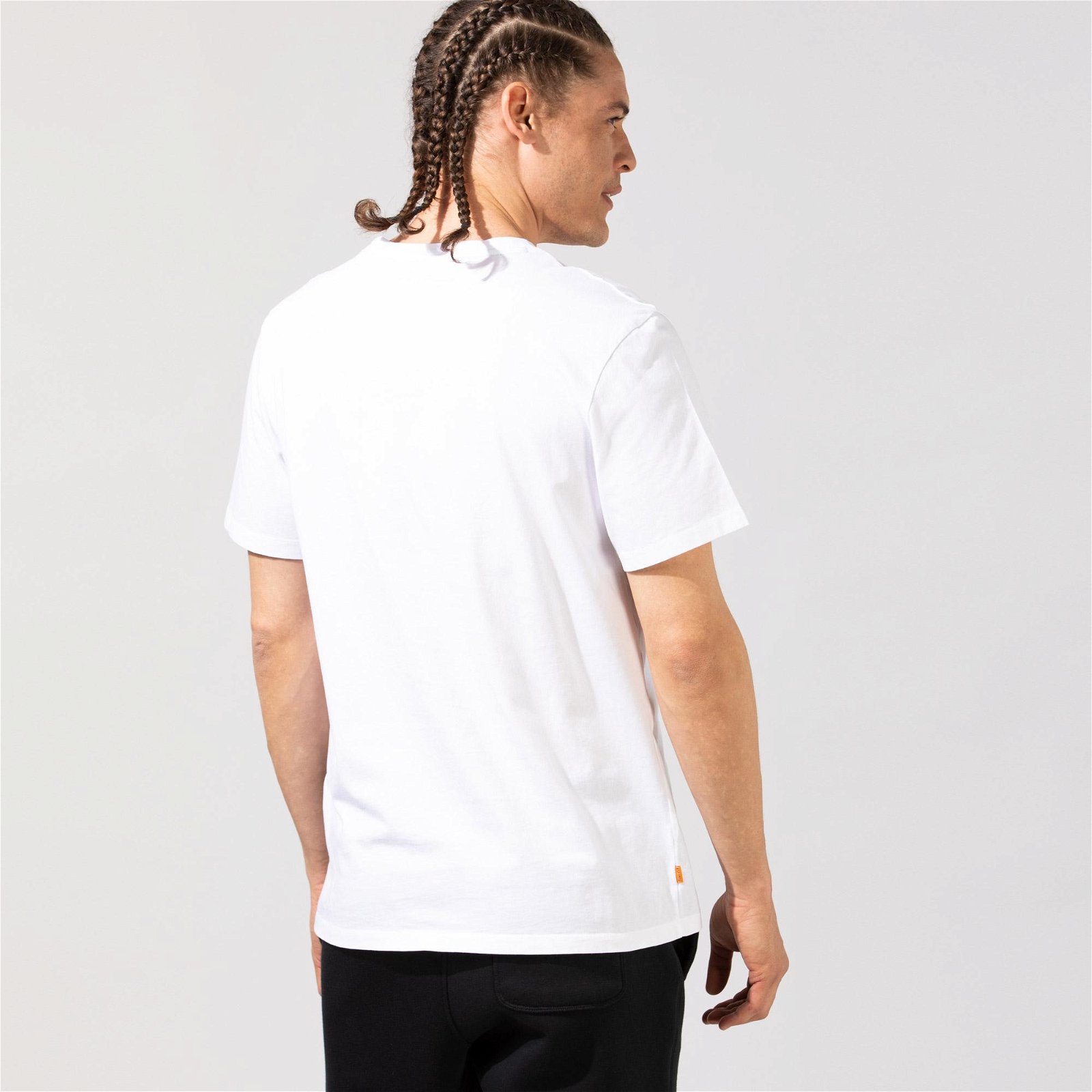 Timberland Brand Carrier Mini Linear Erkek Beyaz T-Shirt