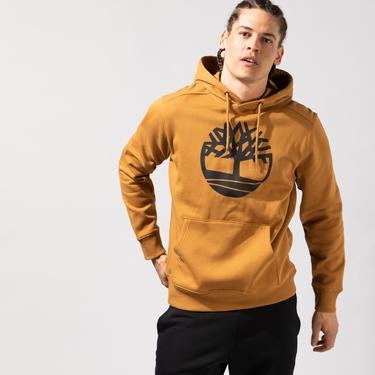  Timberland Core Tree Logo Pull Over Erkek Kahverengi Kapüşonlu Sweatshirt