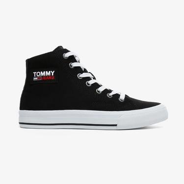  Tommy Jeans Midcut Vulc Kadın Siyah Spor Ayakkabı