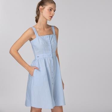  Lacoste Kadın Askılı Açık Mavi Elbise