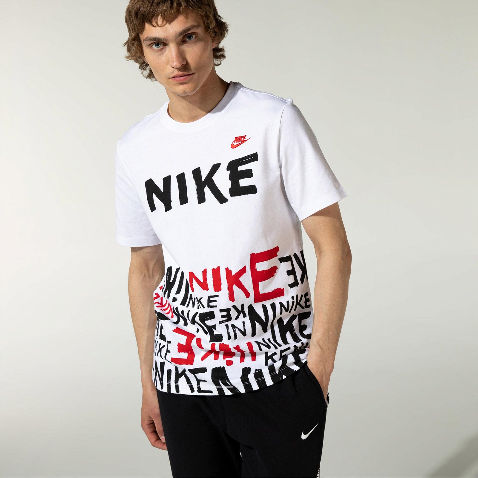 Nike Sportswear Essential Printed Aop Hbr Erkek Beyaz T-Shirt