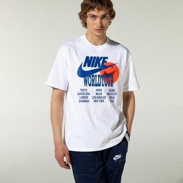  Nike Sportswear World Tour Erkek Beyaz T-Shirt